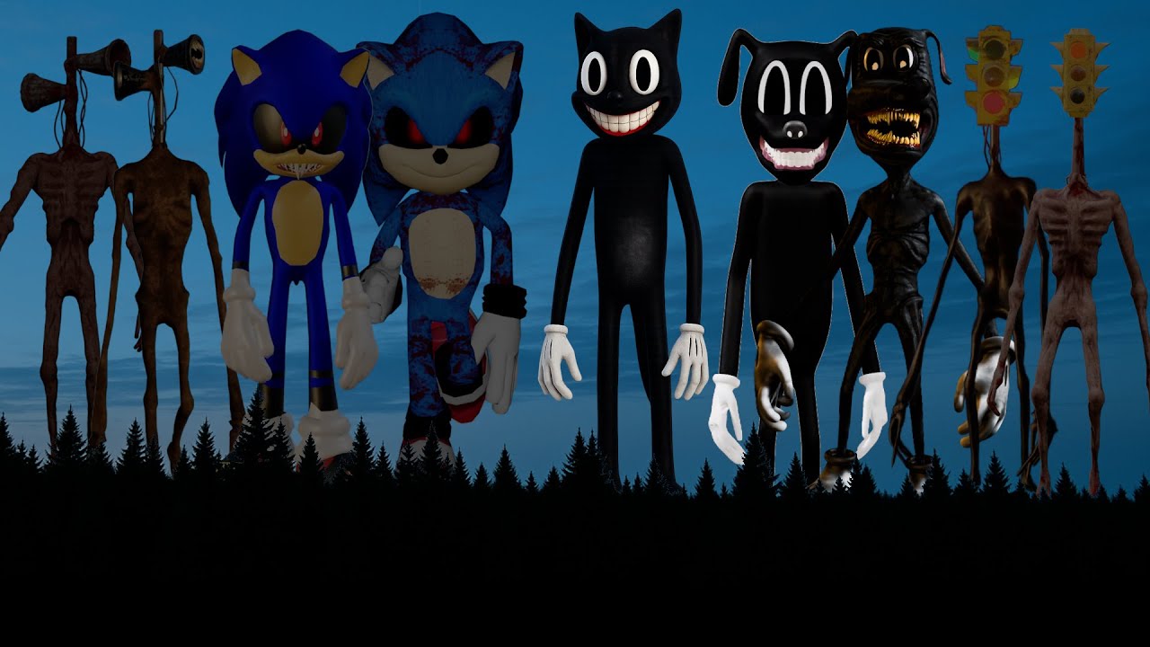 TEAM Siren Head VS TEAM Cartoon Dog VS The Cartoon Deer VS TEAM Sonic VS TEAM Traffic Light Head