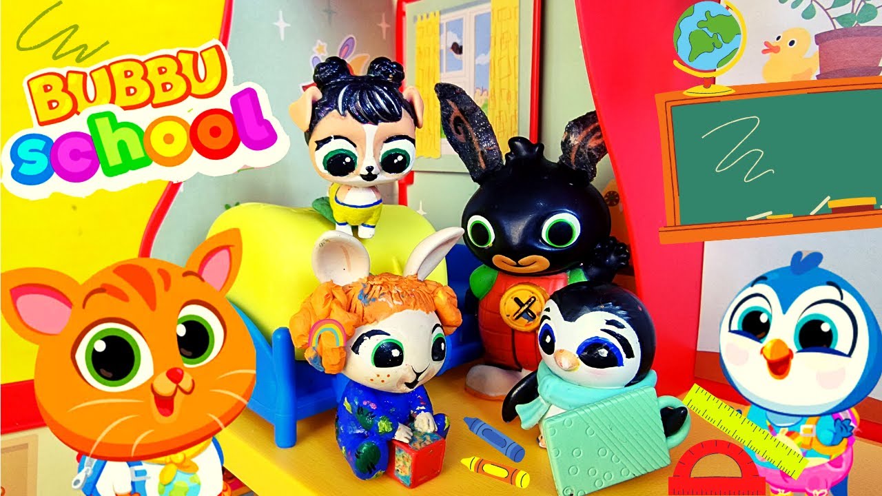 I cuccioli giocano con Bubbu School 🐱🎒🐧