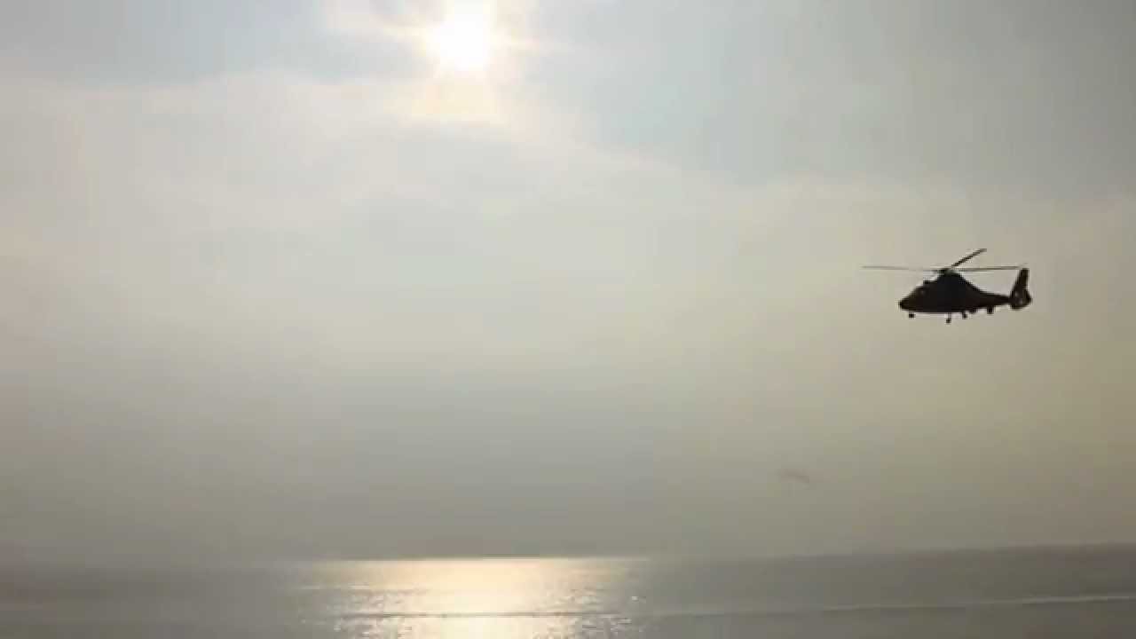 French Navy Dauphin - Rescue at sea demonstration
