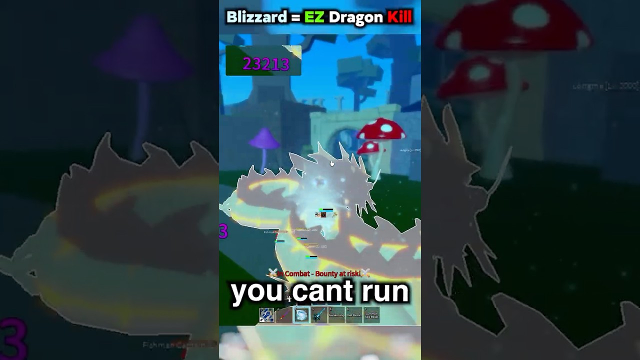 BLIZZARD DESTROYS DRAGON USERS 😂😂 #dragon #roblox #blizzard