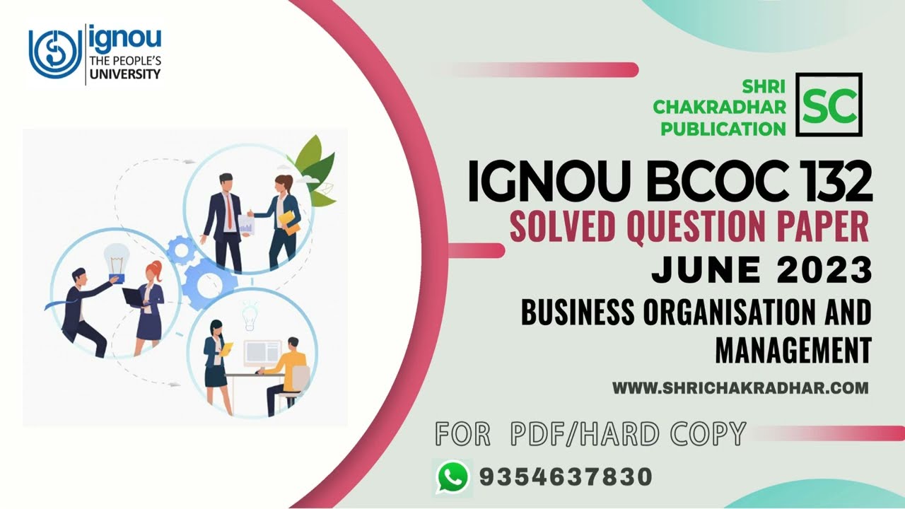 IGNOU BC0C 132 previous year Solved Question paper (June 2023) | IGNOU BCOMG | IGNOU Question paper