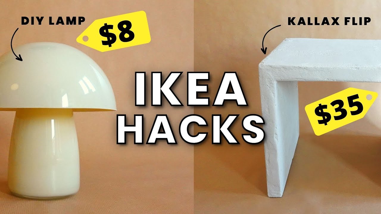 DIY IKEA HACKS | Plaster Side Table & Mushroom Lamp