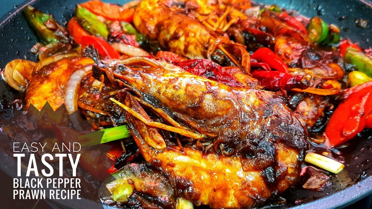 Easy and Tasty Black Pepper Prawn / Shrimp Recipe / Udang Masak Lada Hitam Sedap!