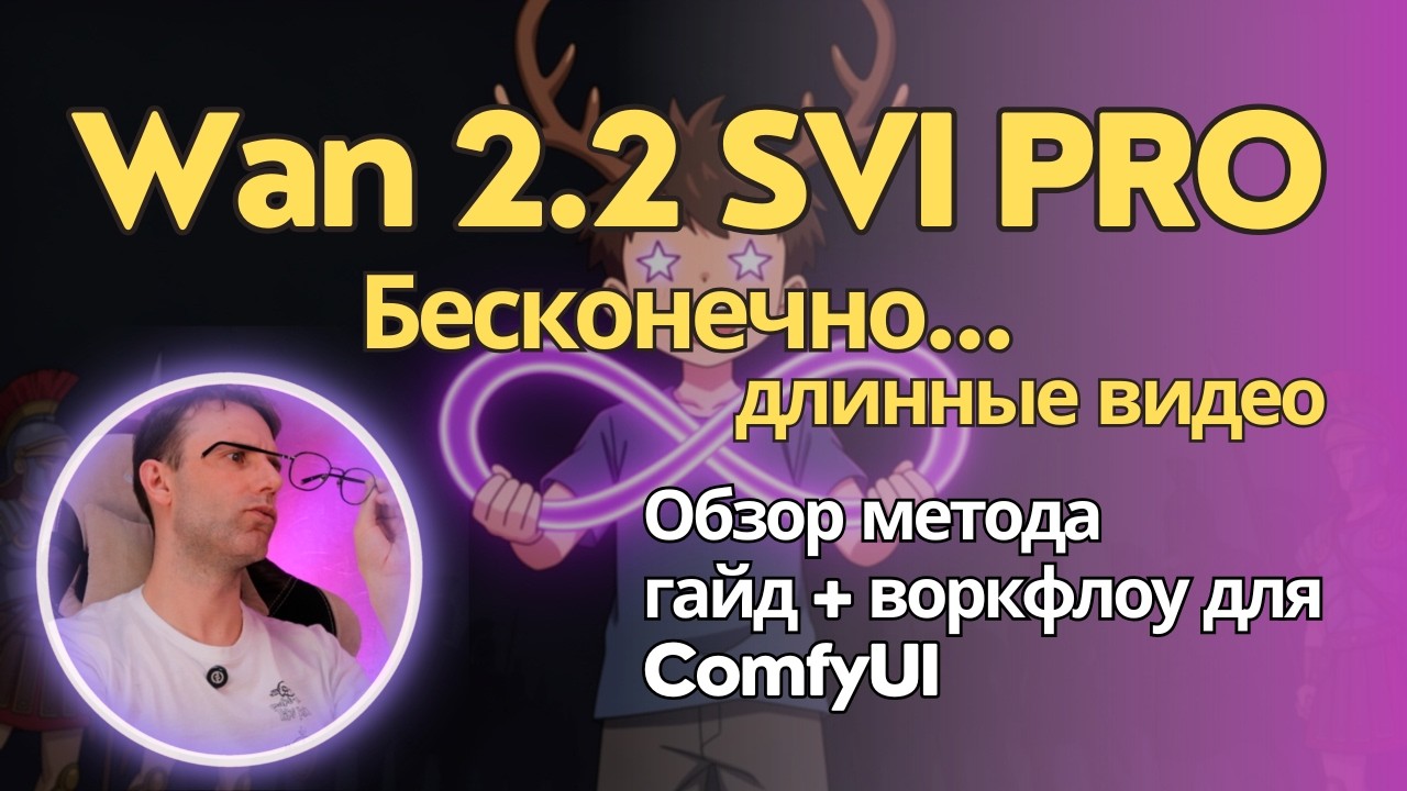 Wan 2.2 SVI PRO - создаем видео бесконечной длины с плавными переходами в ComfyUI. Гайд + Обзор