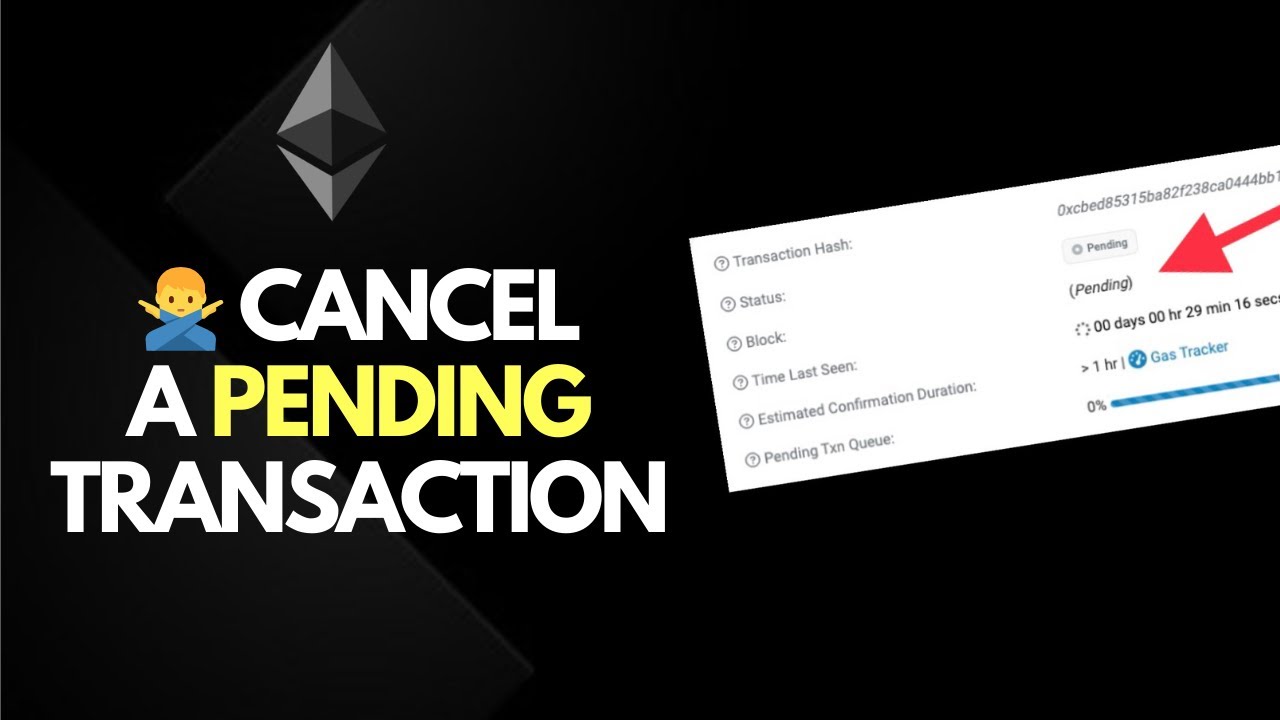 How to Cancel a  *PENDING* transaction on Ethereum (ALL PLATFORMS)