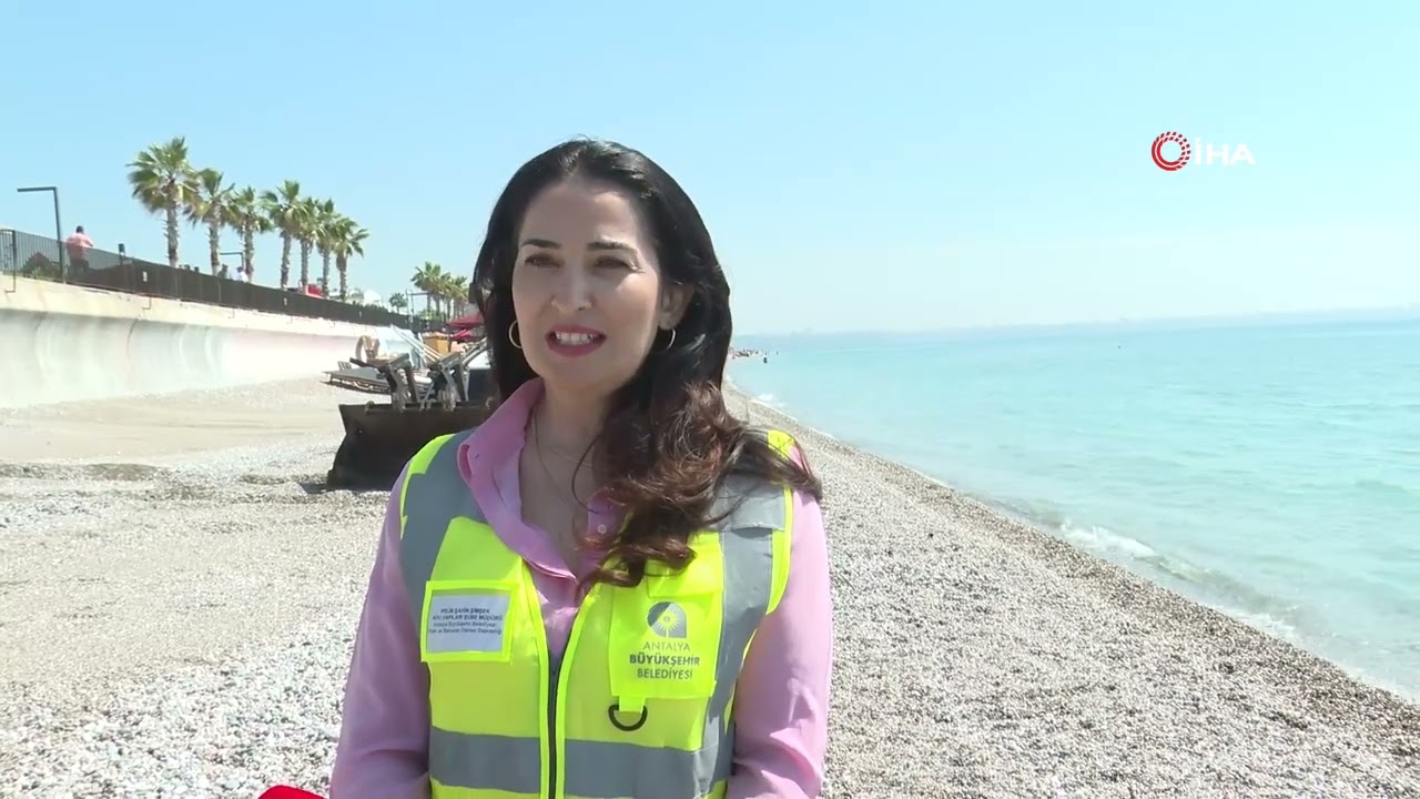 antalya konyaaltı plajı yaza hazır