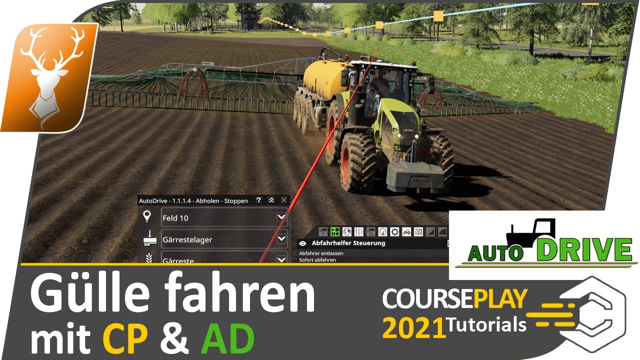 🚜 CoursePlay & AutoDrive: Gülle fahren mit Course Play und Auto Drive // Einfach zum Profi