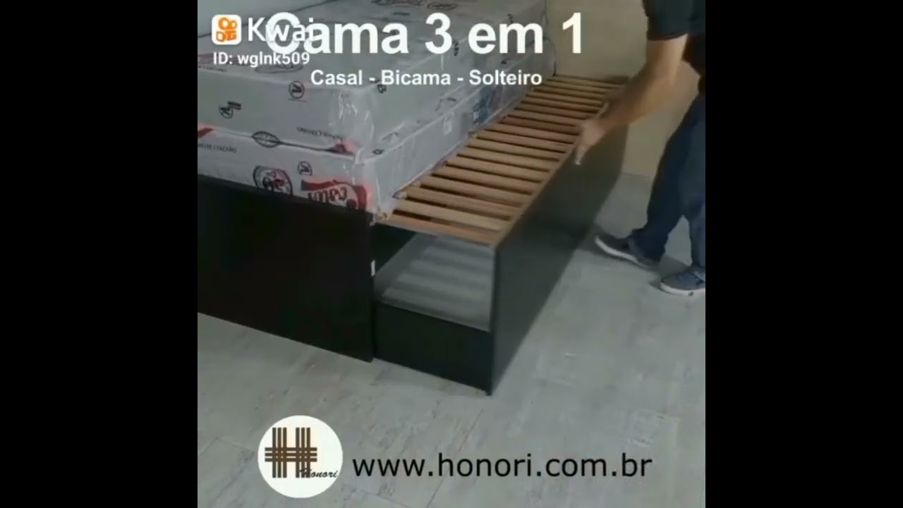Cama 3 em 1 - cama 3x1 - cama multifuncional