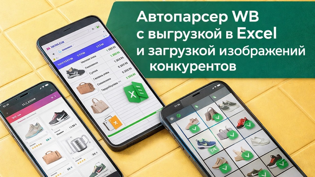 Автопарсер WB с выгрузкой в Excel и загрузкой