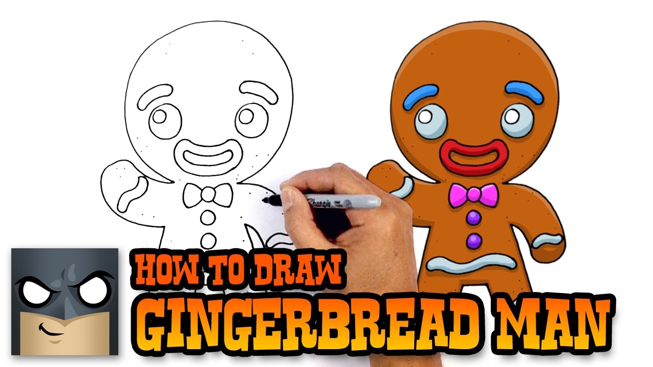 How to Draw Gingerbread Man | Beginner Lesson