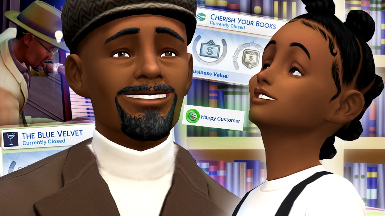 Owning a Nightclub and Library with The Sims 4 Businesses & Hobbies!