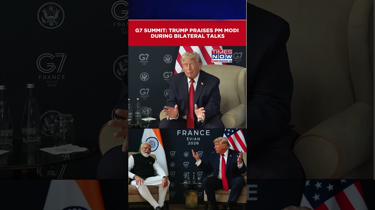Donald Trump Praises PM Modi During Bilateral Talks | G7 Summit | Trump-Modi Meet #shorts