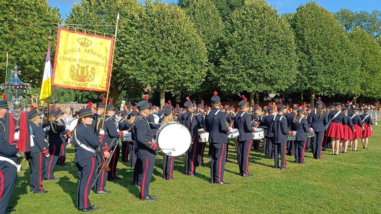 ATH 🇧🇪 Ducasse 2024 : Parade de la Royale Union des Fanfares Sainte-Cécile de Moulbaix-Ligne (1)