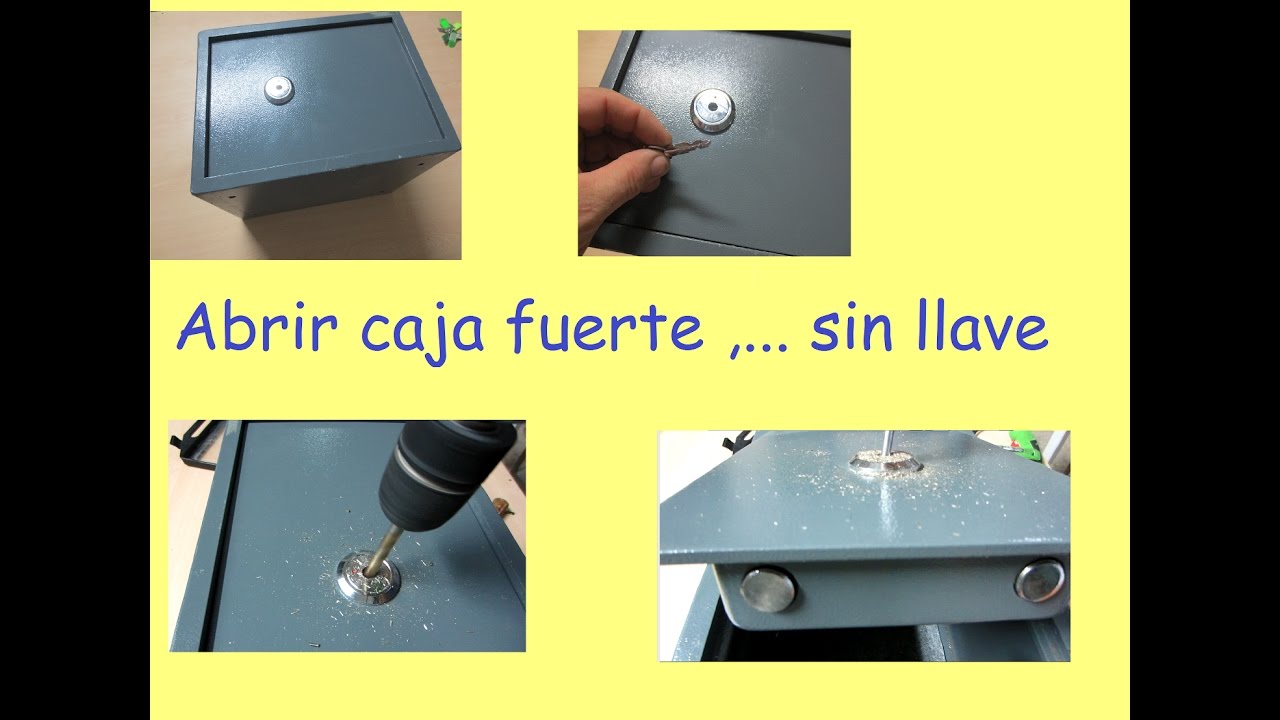 Caja fuerte, llave partida cómo abrirla rompiendo la cerradura