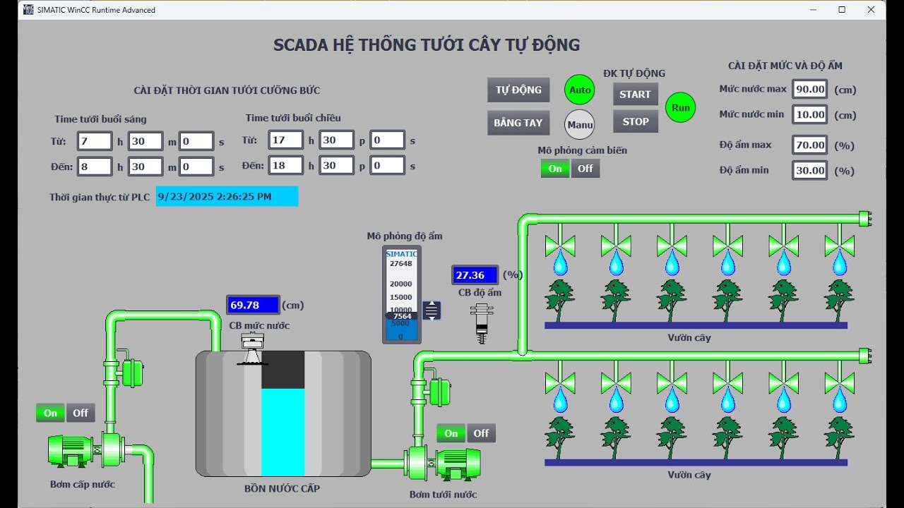 Hướng dẫn lập trình hệ thống tưới cây tự động trên PLC S71200 và tia portal
