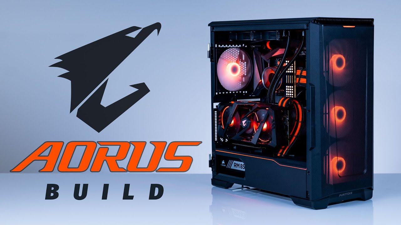 How To Build a PC - AORUS Themed PC - $4000 Build Ryzen 3950x / 2080Ti in Phanteks P500a | Robeytech