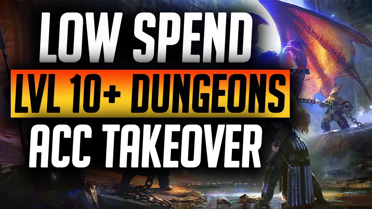 TAKING DUNGEONS FROM LVL 10+ LOW SPENDER TAKEOVER | Raid: Shadow Legends