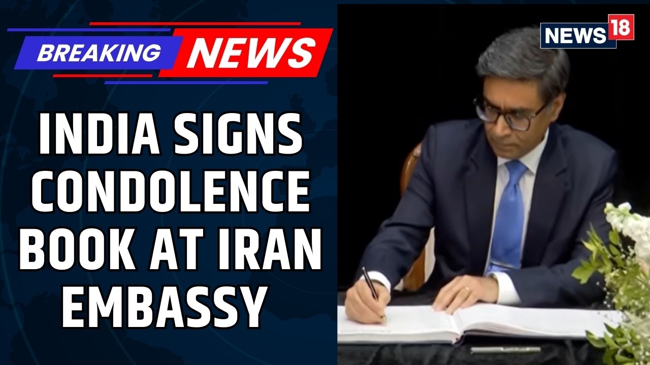 Fs On Behalf Of Government Of India Signed The Condolence Book At The Embassy Of Iran Today | News18