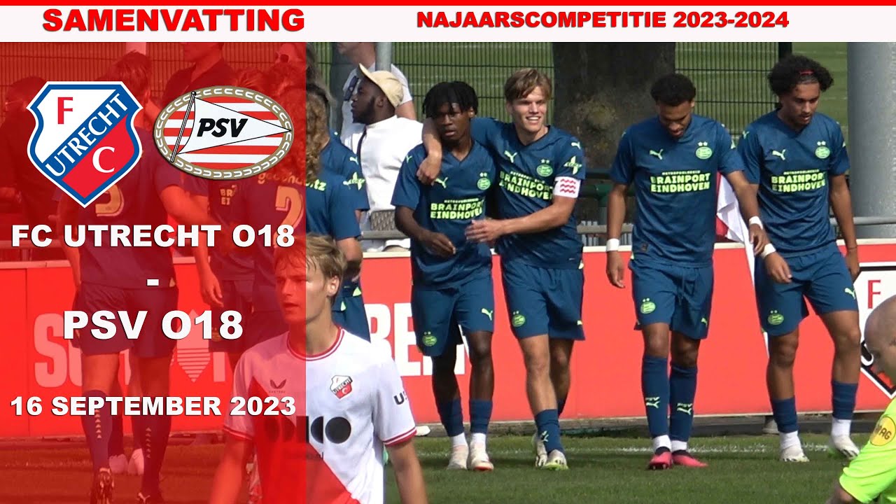 Samenvatting FC UTRECHT O18 - PSV O18 zaterdag 16 september 2023