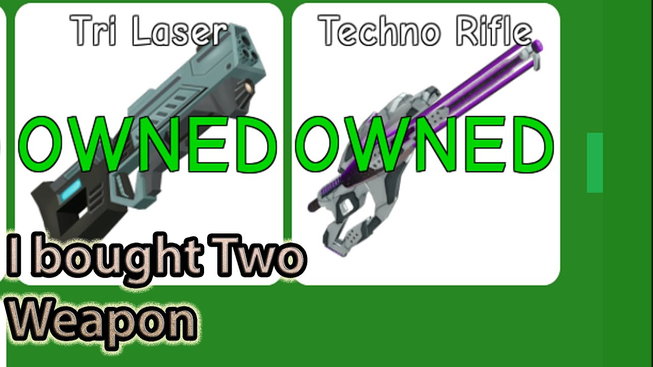 I bought the Tri Laser & Techno Rifle (Roblox Zombie Attack)