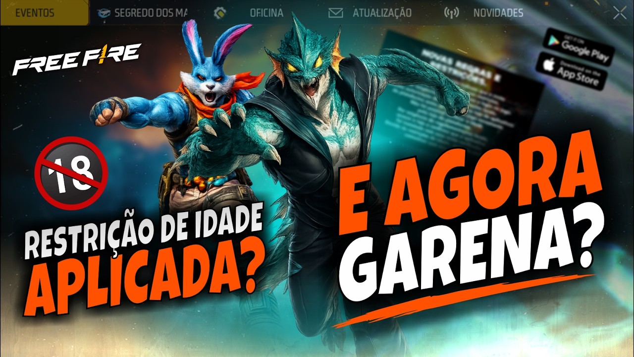 🚨CORRE! RESTRI&Ccedil;&Atilde;O DE IDADE APLICADA?! + PEGUE O COELH&Atilde;O RAIZ E NOVO EVENTO | NOVIDADES FREE FIRE