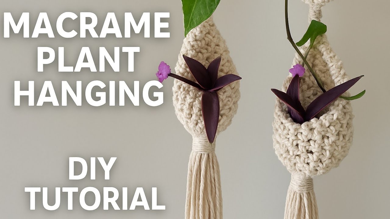#macramedecor #viral#Macrame Plant Hanging | Easy DIY Tutorial#macramecrafts #