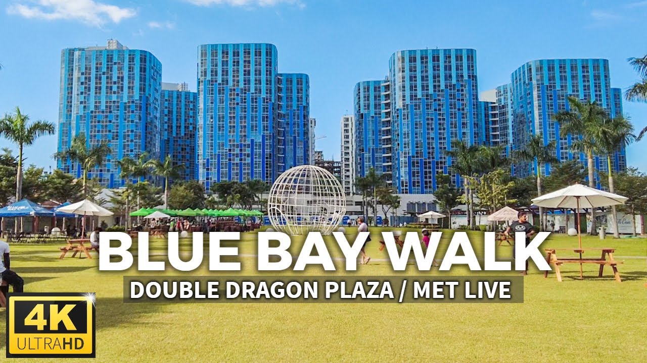 4K | DOUBLE DRAGON PLAZA - BLUE BAY WALK - MET LIVE Walking Tour | Philippines - November 2021