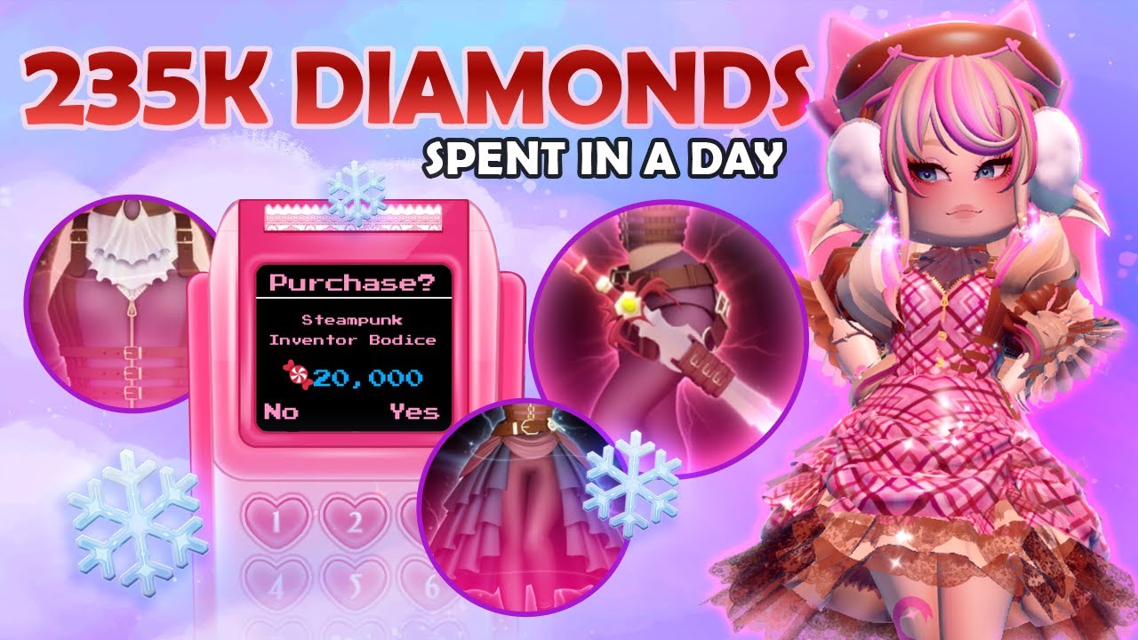 SHOPPING SPREE In Royale High! ❄ I Spent 235k Diamonds.