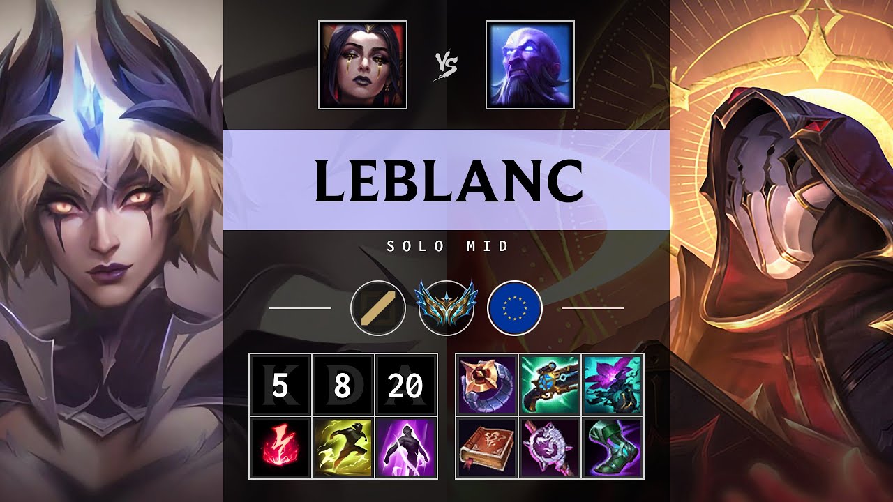 LeBlanc Mid vs Ryze - EUW Challenger Patch 25.13