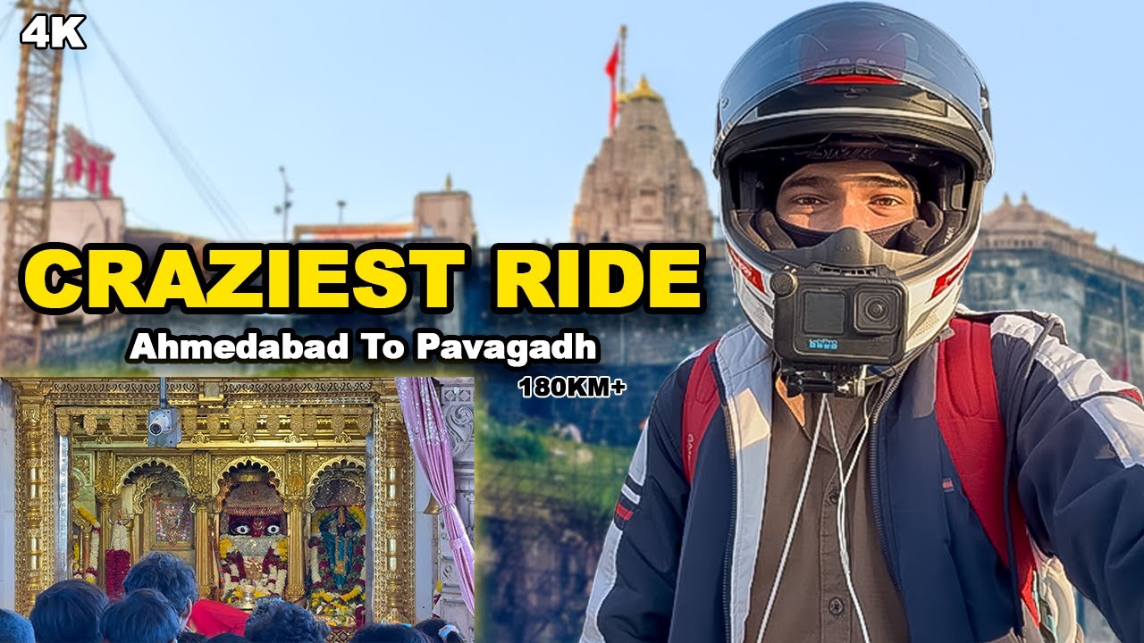 4k Craziest Ride of My Life 😱 | Ahmedabad to Pavagadh on RS200 | GoPro POV @bikerboyhardik9983