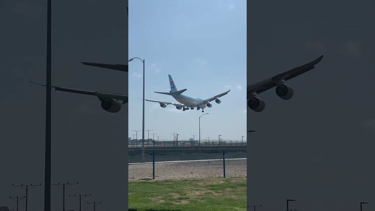 Boeing 747 landing at LAX from Seoul #koreanair #aviation #planespotting #jetliners #boeing747 #lax
