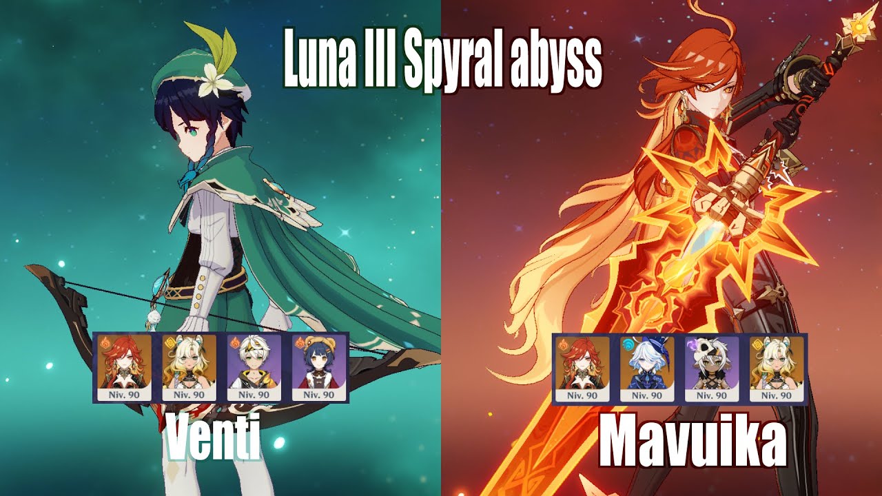 C0 Hexrei Venti C2r1 mavuika hypercarry no Citlatli | Spiral Abyss luna III | Genshin Impact