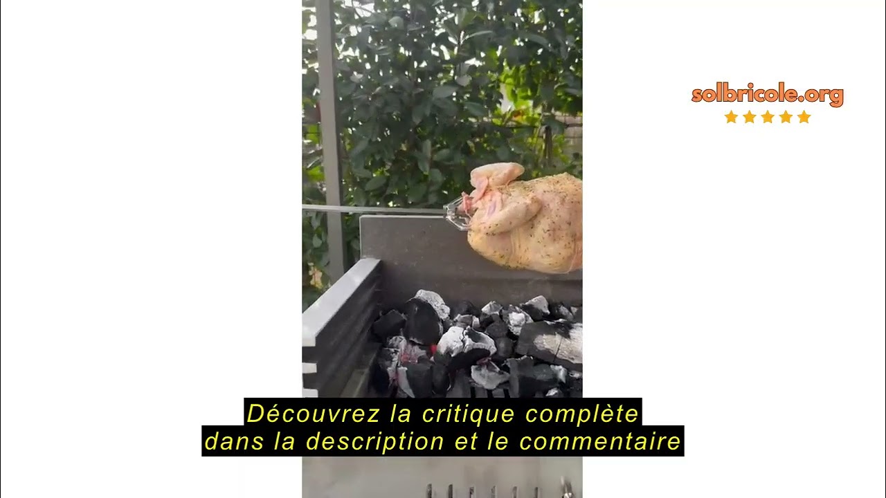 Avis sur la Giemme Spoleto Tournebroche ­Électrique Pour le Cheminée et le Barbecue C Réglable, 5 W,