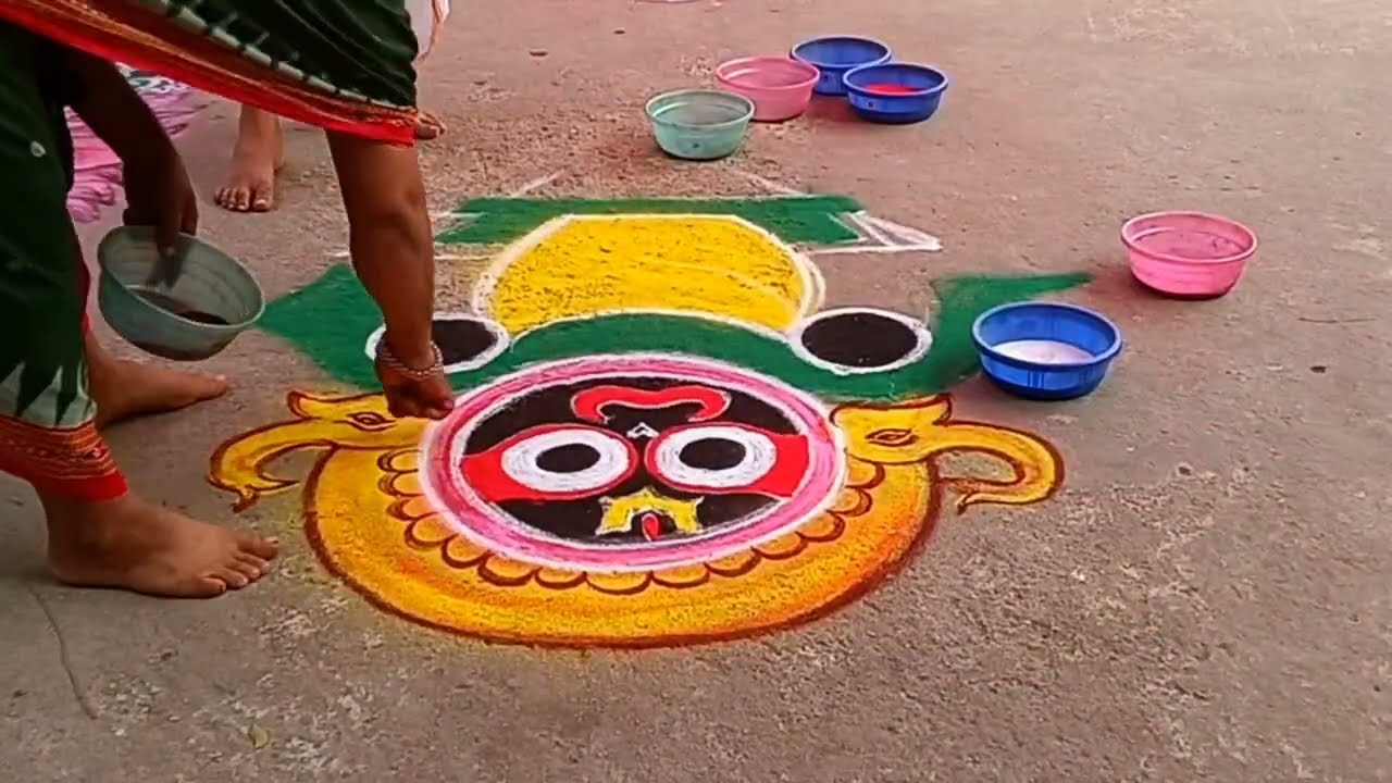 ଜଗନ୍ନାଥଙ୍କ ସୁନ୍ଦର ଝୋଟି ଚିତ୍ର ସୂର୍ଯ୍ୟ ପୂଜା ପାଇଁ l ସୂର୍ଯ୍ୟ ପୂଜା ପାଇଁ ମୁରୁଜରେ ସୁନ୍ଦର ମଣ୍ଡଳ ଝୋଟି ଚିତା l 