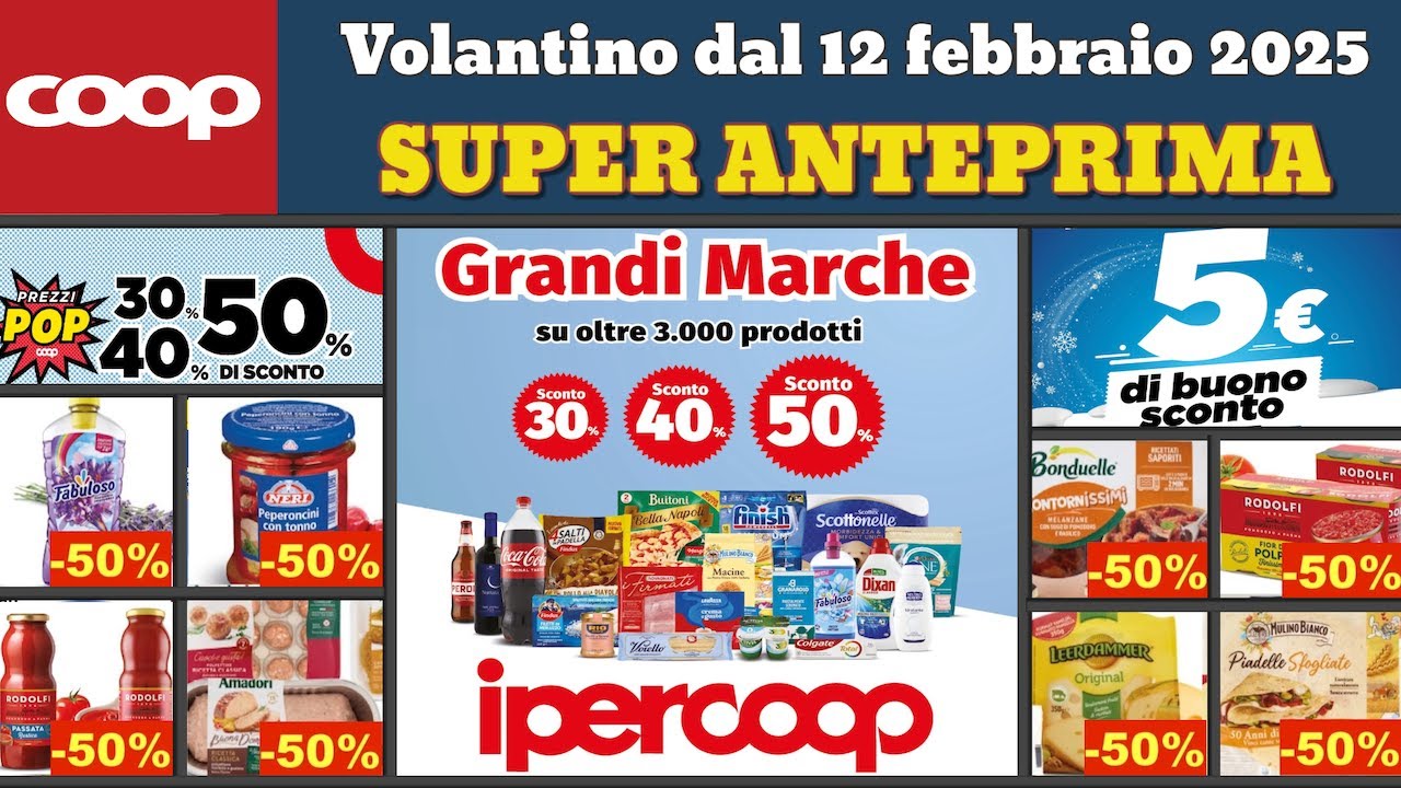 volantino IPERCOOP dal 12 febbraio 2026 ✅ #anteprima Sconti fino 50% 🔥 Offerte e promozioni