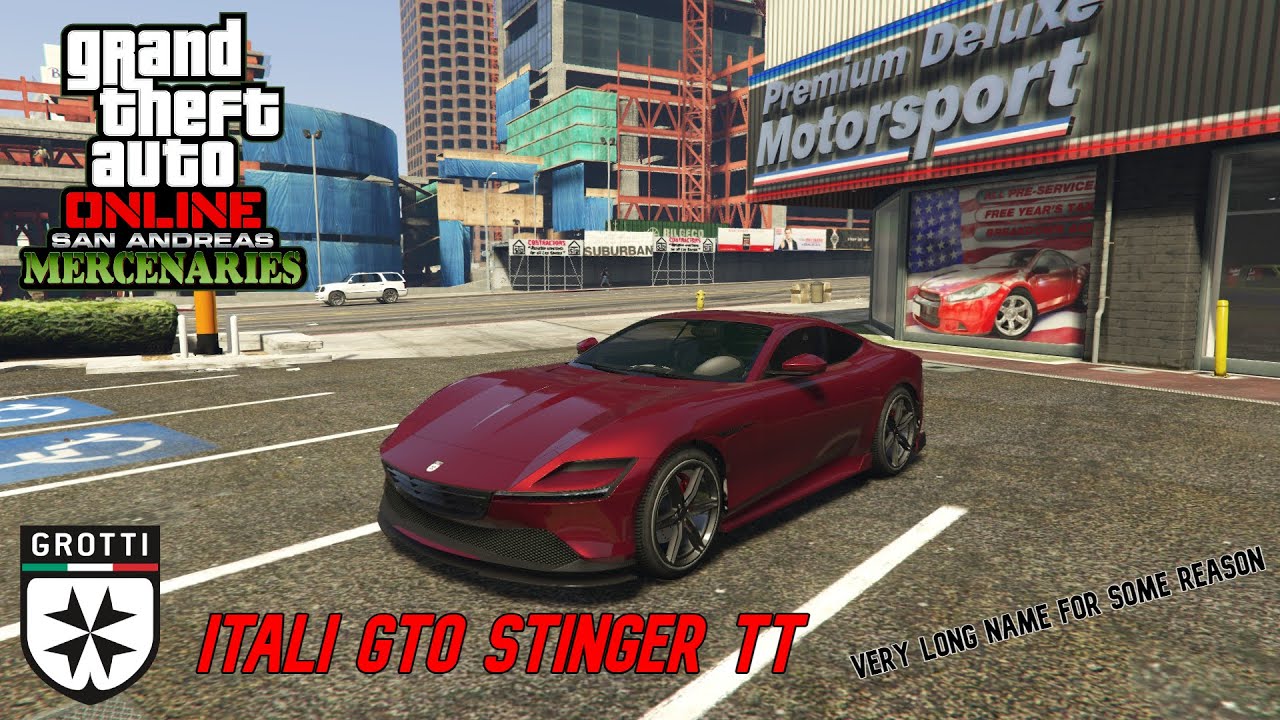 Grotti Itali GTO Stinger TT - Customization & Tests - GTA Online San Andreas Mercenaries DLC