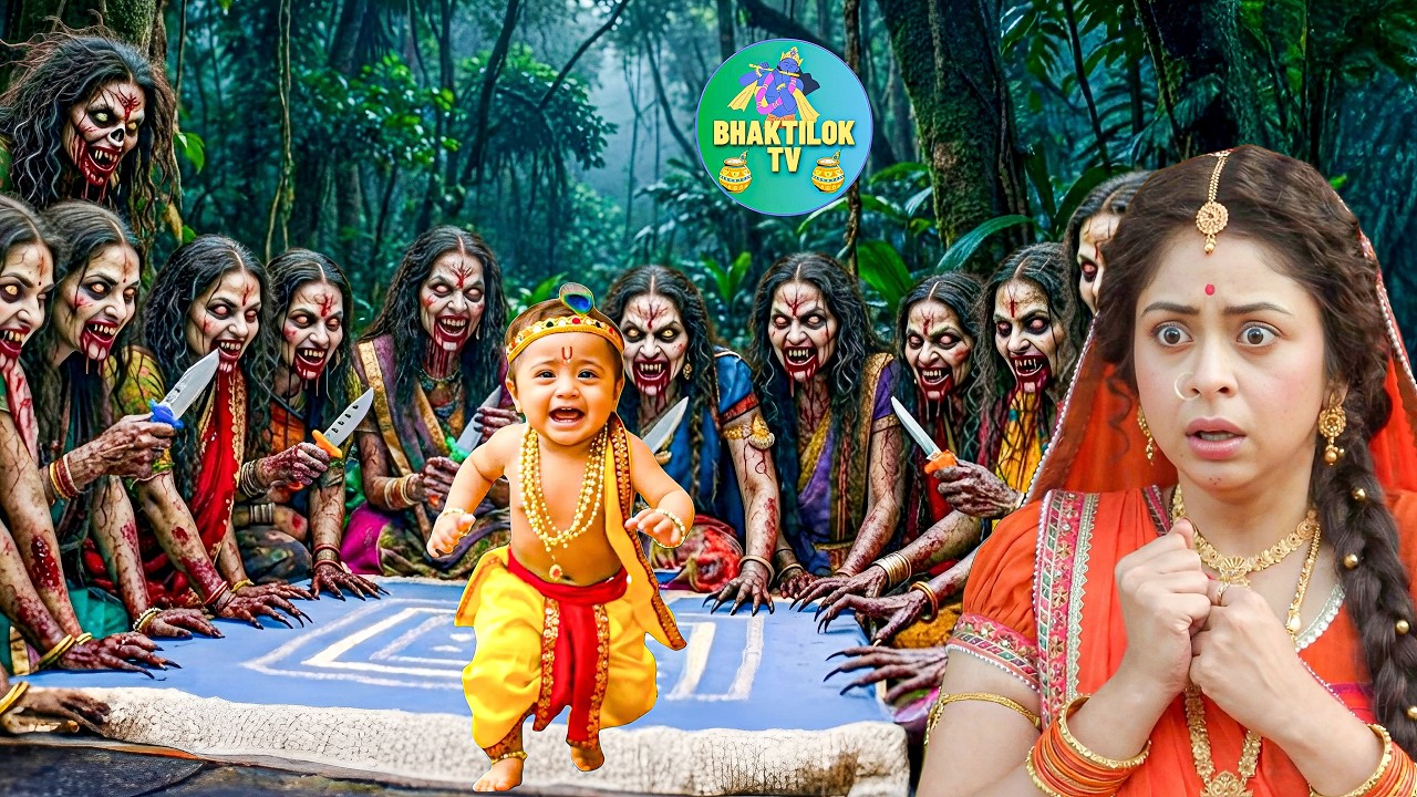 कान्हा को चुड़ैलों के बीच फंसा देखकर मैया डर से सहम उठी देखिए कैसे बचेगा कान्हा ? || Yashomati Maiya