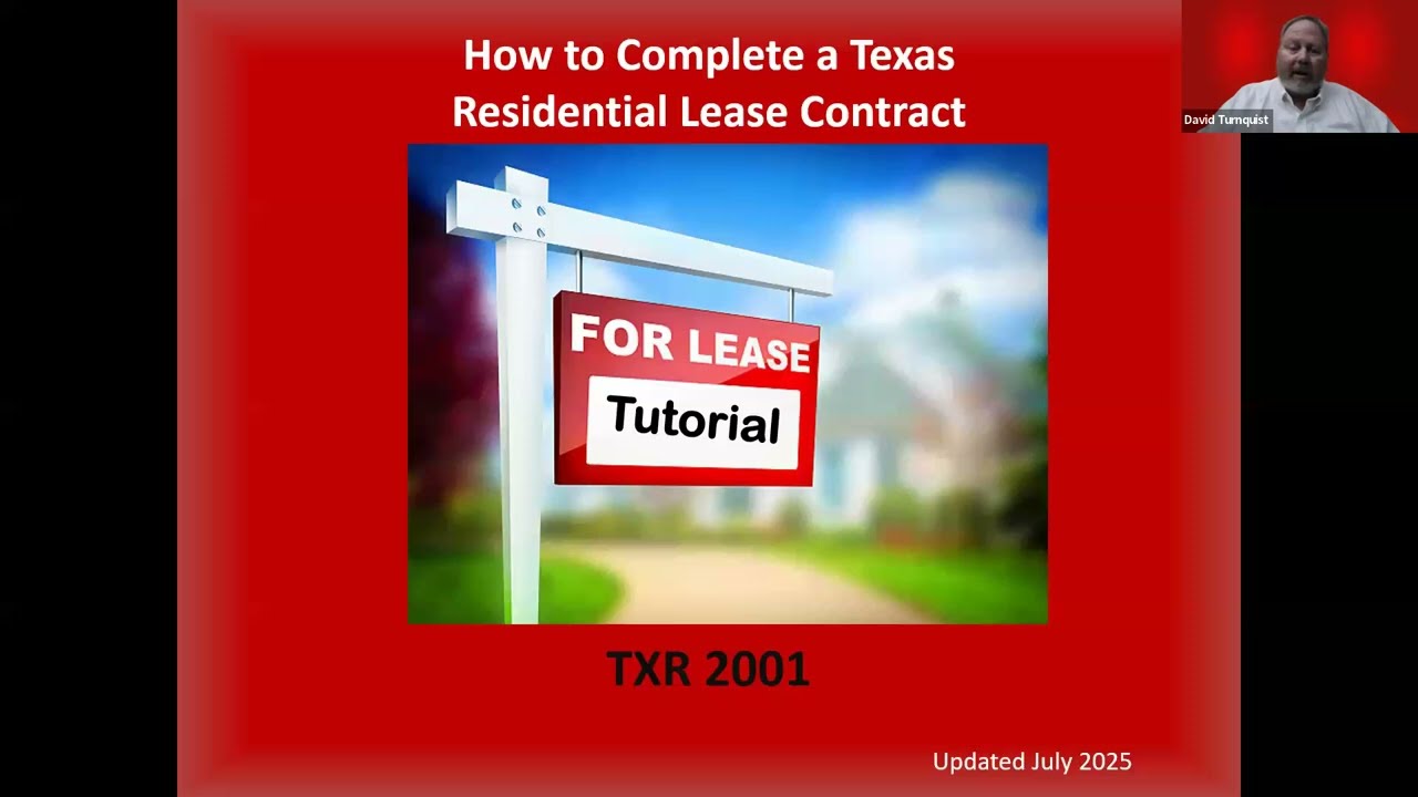 Texas Residential Lease - Instructions