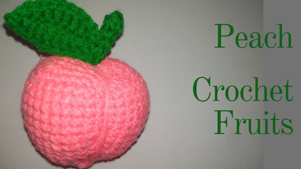 How to Crochet Peach with Pattern/Indu's Creation/Crochet Peach Fruit/Crochet Amigurumi Fruits Peach