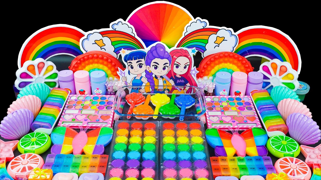 🌈 MAGISCHE REGENBOGEN SCHLEIM-BATTLE ✨ 1 Stunde super entspannendes ASMR Schleim-Mixen