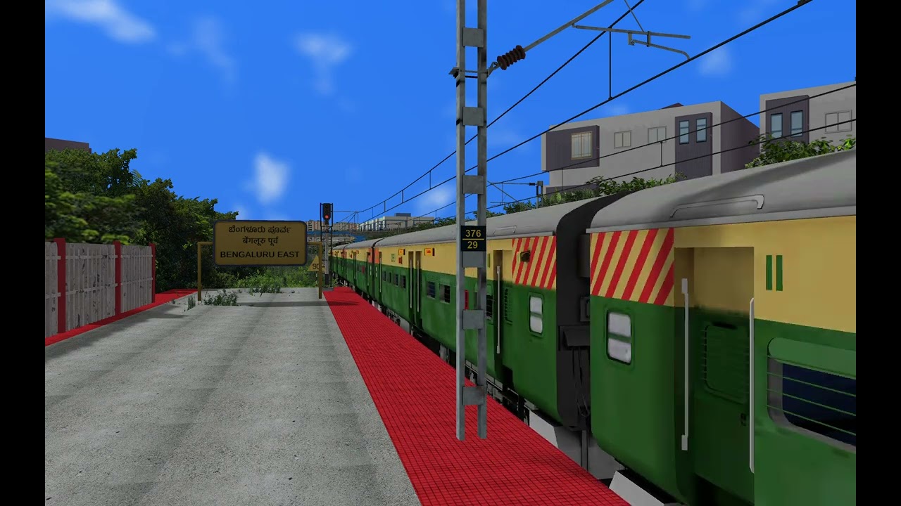 KSR TO JOLLARPETTAI MEMU FAST DEPATURE AT BENGALURE EAST