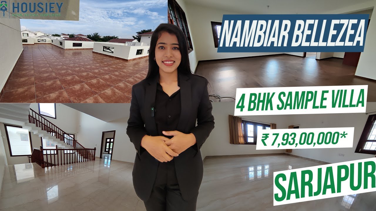 Nambiar Builders Sarjapur | 4 BHK Sample Villa Tour | Nambiar Bellezea Bangalore
