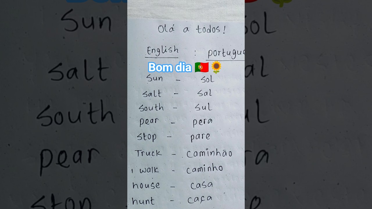 let's learn Portuguese 🇵🇹🌻☀️ 