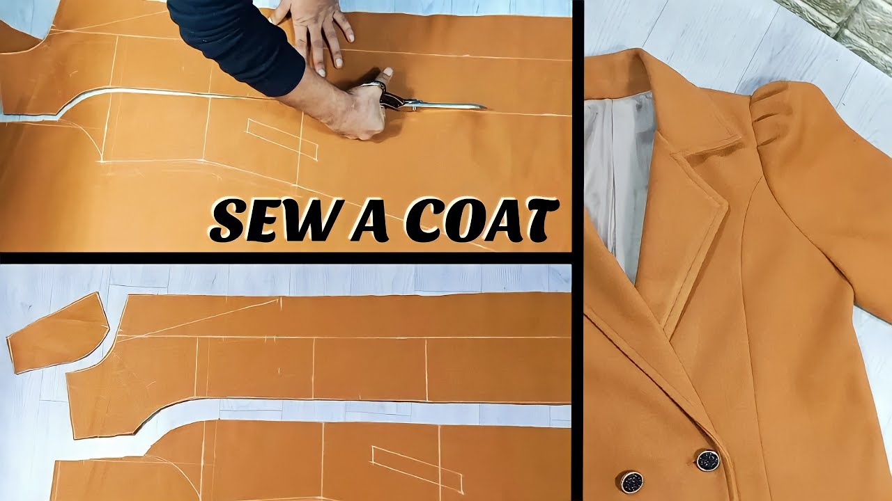طريقة خياطة جاكيت نسائي مع بطانة باالكم المنفوخ | جاكت بكول ريفيرا | how to sew a jacket with lining