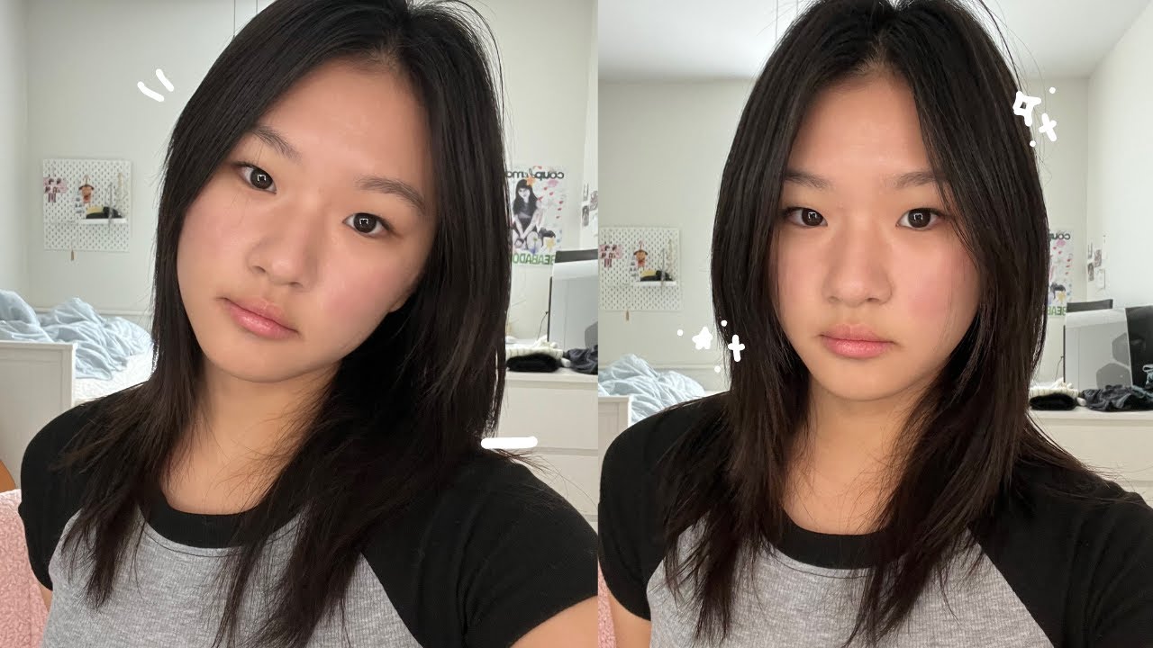 back to school makeup tutorial 📎 simple 10 minute makeup and hair care routine!