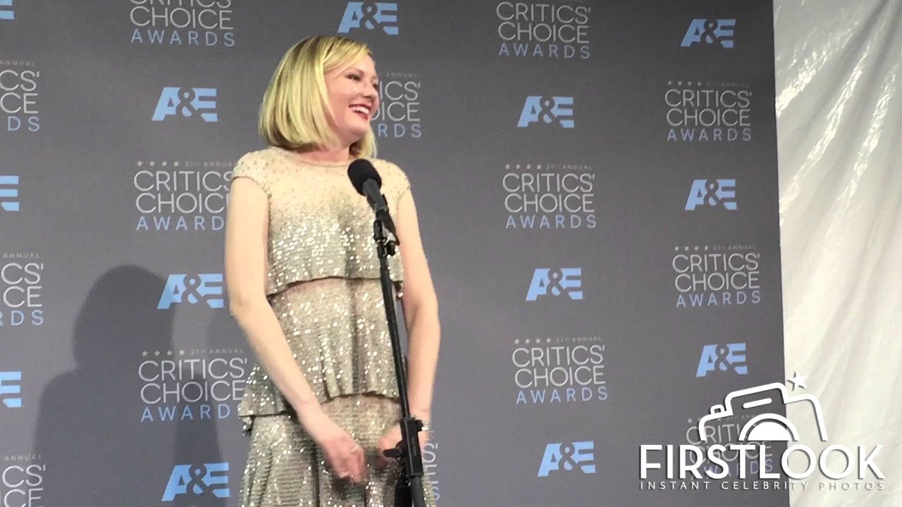 Kirsten Dunst being asked some asinine questions in the Critics Choice Award Press Room