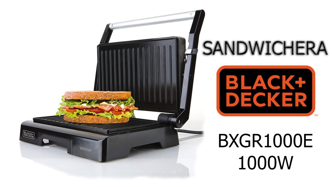 Sandwichera Grill Black+Decker BXGR1000E 1000W Unboxing