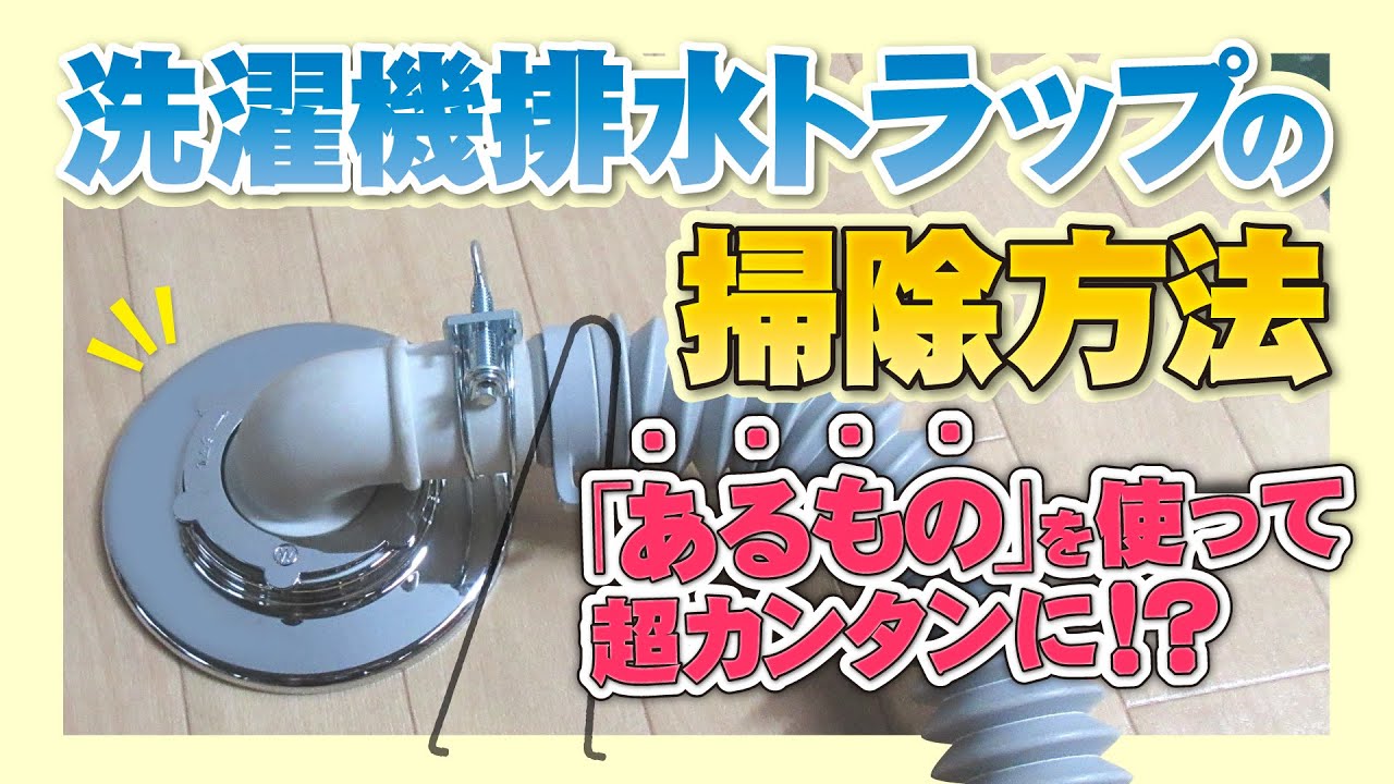 【2分でわかる】洗濯機排水トラップの掃除方法【洗濯機の排水口掃除】