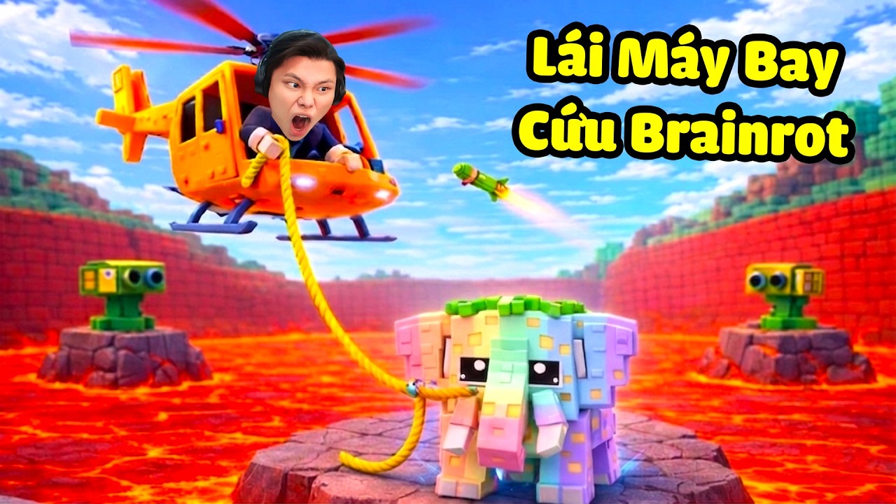[ROBLOX] JayGray Lái Máy Bay Trực Thăng Cứu Brainrot Khỏi LAVA🤏🥵Thử Thách Obby Giải Cứu Kiếm Tiền