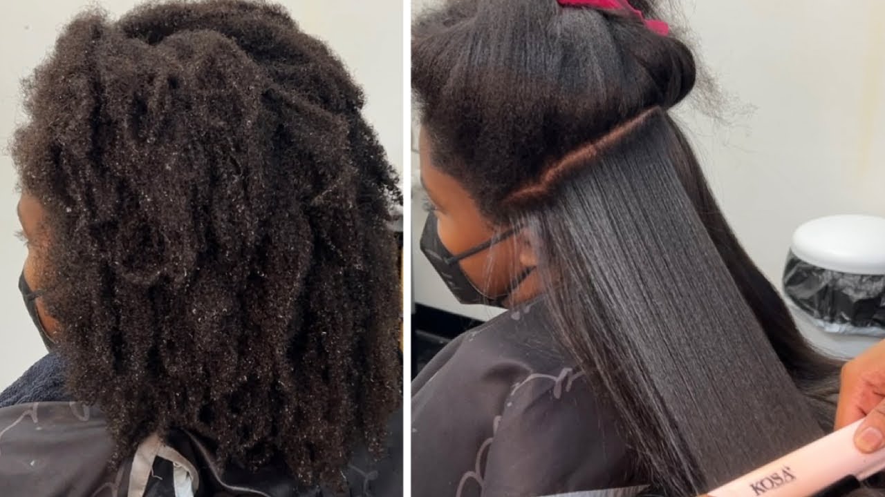 Шелковый пресс на густых натуральных волосах | Кассандра Оливия